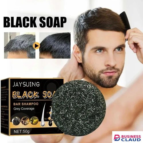 Grey Coverage Bar Shampoo Repair Gray White Hair Color Treatment Smoothing Nourishing Anti Dandruff Natural Hair Darkening Soap in Hair-extension