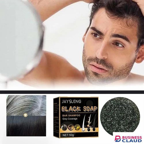 Grey Coverage Bar Shampoo Repair Gray White Hair Color Treatment Smoothing Nourishing Anti Dandruff Natural Hair Darkening Soap in Hair-extension