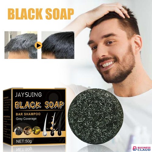 Grey Coverage Bar Shampoo Repair Gray White Hair Color Treatment Smoothing Nourishing Anti Dandruff Natural Hair Darkening Soap in Hair-extension