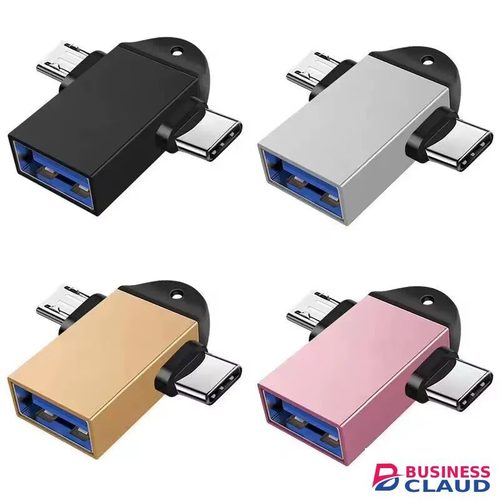 2 in 1 OTG Adapter USB 3.0 Female To Micro USB Male And Type-C Male Connector Aluminum Alloy on The Go Converter For Macbook pro Samsung Huawei Xiaomi USB Data Cable OTG in 1-otg-adapter-usb-3-0-female-to-micro-usb-male-and-type-c-male-connector-aluminum-alloy-on-the