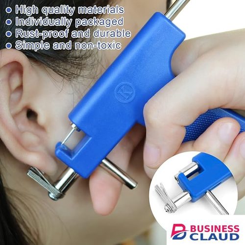 Ear Piercing Gun Tool Professional Ear Body Pierce Piercing Gun Reusable Tools Beauty Kit Set Painless Hole Piercing Machine with 98Pcs Stainless Steel Ears Studs for Ear Nose Navel…