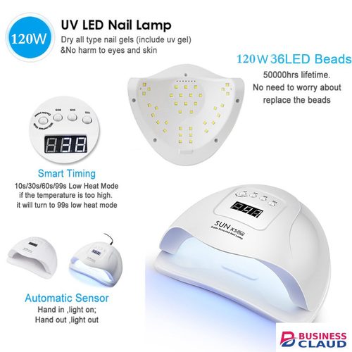 220W/45LEDS UV Nail Dryers Lamp For Curing Gel Polish Professional Nail Ar Tool With Timer Auto Sensor Manicure Pedicure Tools
