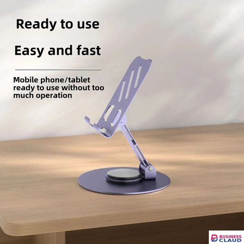 Universal Desktop Mobile Phone Holder Stand For Phone/Pad/Tablet Metal Desktop Mobile Phone Holder Aluminum Alloy Folding Mobile Phone Holder Live Broadcast/TV Series Mobile Accessories Tripods Mounts in Type-c-cable-beige