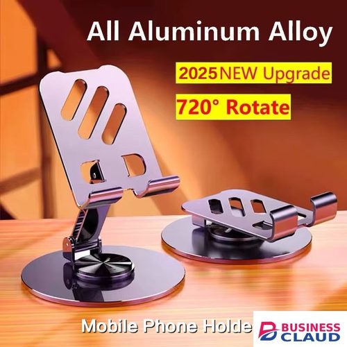 Universal Desktop Mobile Phone Holder Stand For Phone/Pad/Tablet Metal Desktop Mobile Phone Holder Aluminum Alloy Folding Mobile Phone Holder Live Broadcast/TV Series Mobile Accessories Tripods Mounts in Type-c-cable-beige