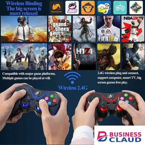 V8 Wireless Bluetooth Game Controller Gaming Pad With Smartphone Holder in Built-charging-cable-and-22-5w-fast-charging