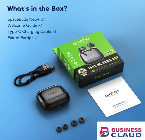 oraimo SpaceBuds Neo+ ANC Spatial Audio True Wireless Bluetooth Earphones in Built-charging-cable-and-22-5w-fast-charging