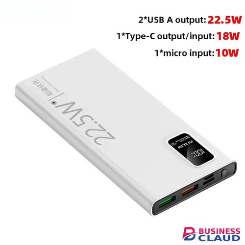 22.5W Fast Charging Power Bank 10000mAh Portable LED Display Powerbank For iPhone Samsung Xiaomi Charger Dual USB Powerbank