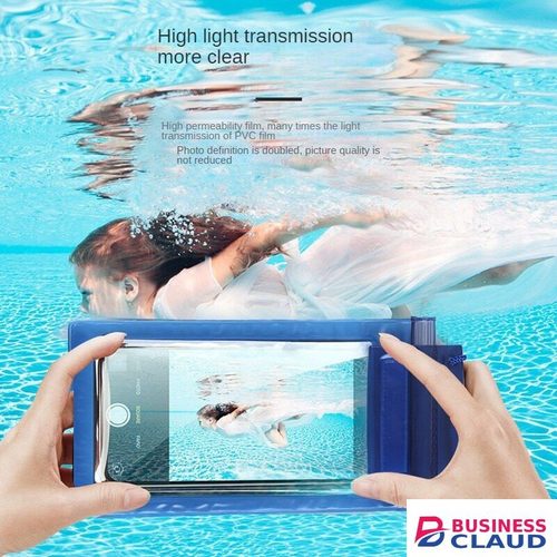 Transparent Waterproof Phone Pouch - Swimming/Diving Case with Touchscreen in Built-charging-cable-and-22-5w-fast-charging