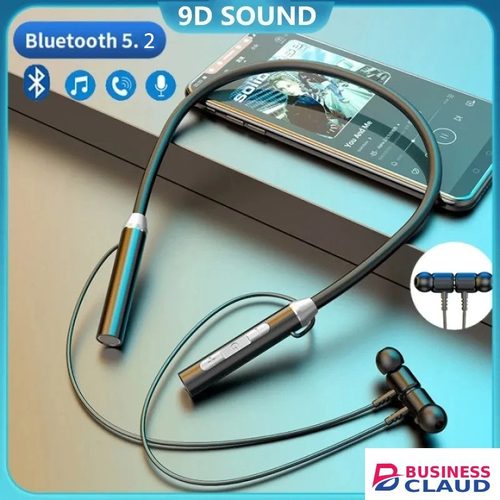 Sports Earphones Wireless Headphones Bluetooth 5.2 Neckband Earphones Magnetic Sports Sweatproof in-Ear Retractable TWS Earbuds Bluetooth Headset , Noise Cancelling Earphones For Workout