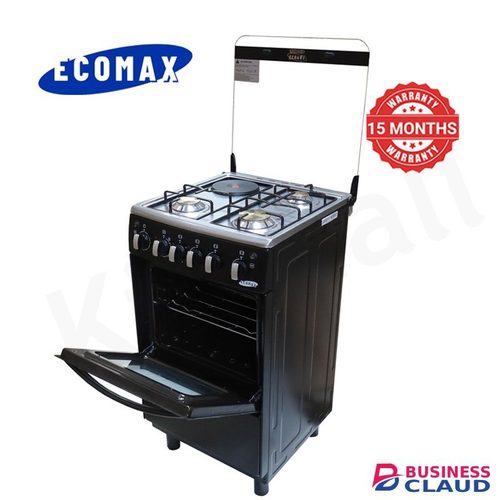 Free ECOMAX 3 Gas + 1 Electric 4 Burners Free Standing Gas Cooker Cooking Range with 55L Oven Automatic lgnition LX-680-3G1E in Type-c-cable-lightweight-design