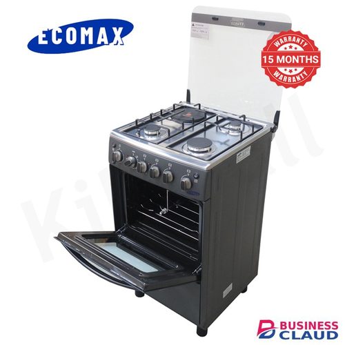Free ECOMAX 3 Gas + 1 Electric 4 Burners Free Standing Gas Cooker Cooking Range with 55L Oven Automatic lgnition LX-680-3G1E in Type-c-cable-lightweight-design