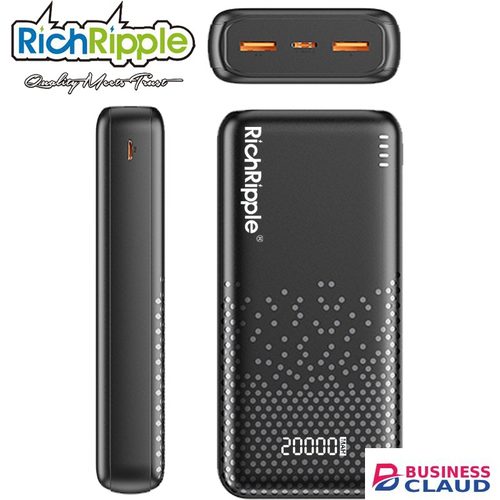RichRipple Power Banks 20000mAh Y20 USB IPhone Power Bank Suitable for all Phones LED Display Portable Power Bank powerbank