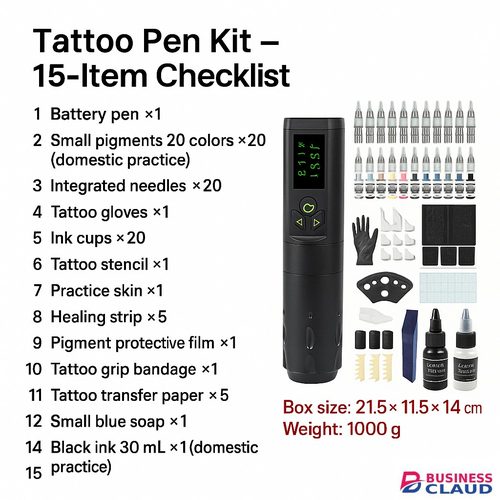 Wireless Tattoo Pen Kit – Rotary Tattoo Machine for Lining, Shading & Beginner Practice