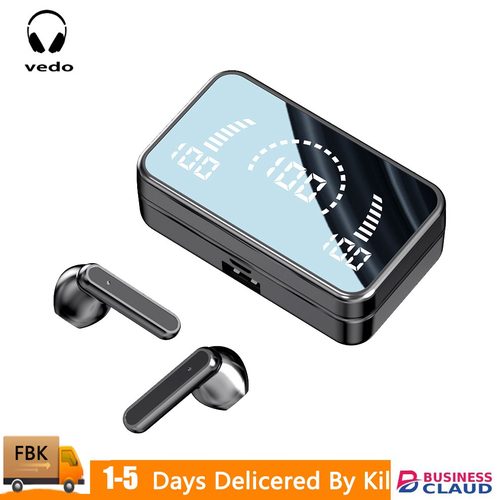 VEDO S20 Wireless TWS Earphone Business Bluetooth Earpods Power Digital Display 5.1 Sports Hanging Ear Touch Earphone Waterproof S20