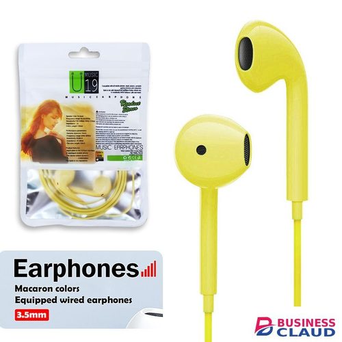 3.5mm Round Hole U19 Macaron Multi-Color Optional Wired Earphones With Microphone Universal Earphones For Mobile Phones Laptop PC