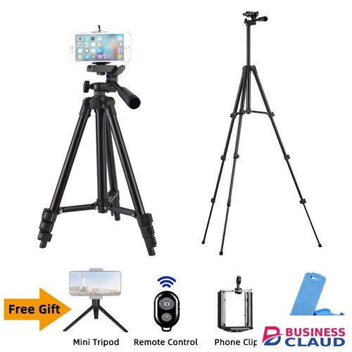 1M Phone Tripod Selfie Stick Camera Tripod Adjustable Tripod Stand with Wireless Remote and Phone Holder Compatible with iPhone Android Phone for Selfies Live Stream Video Vlogging in Built-charging-cable-and-22-5w-fast-charging