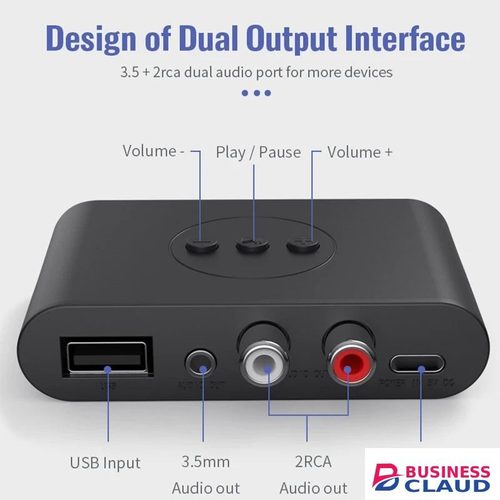 Car Bluetooth Transmitter 5.3 Audio Receiver NFC U Flash Disk RCA 3.5mm AUX USB Stereo Music Wireless Adapter With Mic For Car Kit Speaker Amplifier Home Use in Cables