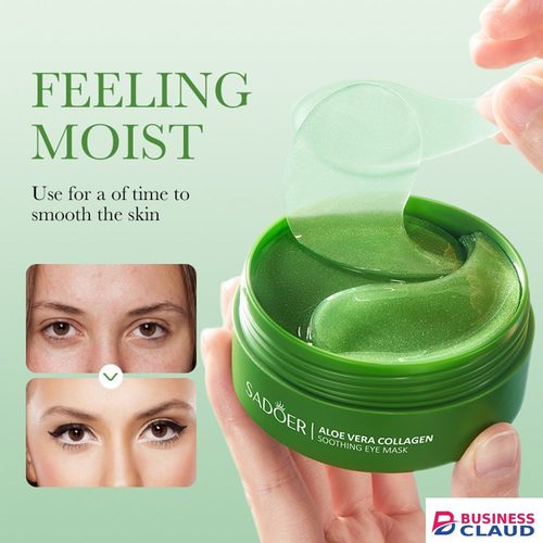 Aloe vera eye mask SADOER collagen improves dark circles, wrinkles, and eye bags 60pcs/30pairs in Kenya-premium-incense-scent