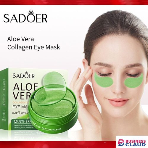 Aloe vera eye mask SADOER collagen improves dark circles, wrinkles, and eye bags 60pcs/30pairs in Kenya-premium-incense-scent