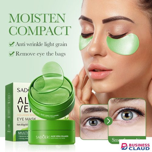 Aloe vera eye mask SADOER collagen improves dark circles, wrinkles, and eye bags 60pcs/30pairs