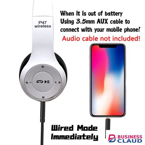 RichRipple P47 Wireless Stereo Bass Bluetooth Headphone Sports Foldable Headset With TF Micro for IOS/Android in Cables-led-light-flashlight