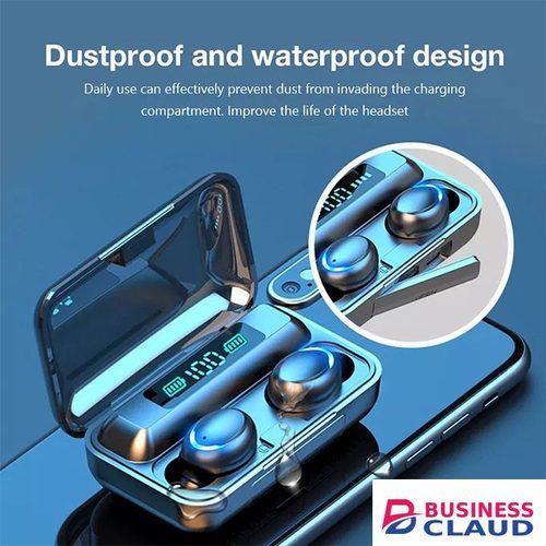 F9-5c Wireless Bluetooth Earphone earpods Fingerprint Touch HiFi Stereo Pods in Built-charging-cable-and-22-5w-fast-charging