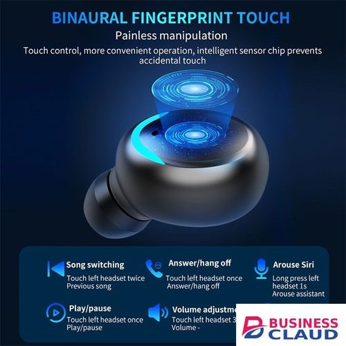 F9-5c Wireless Bluetooth Earphone earpods Fingerprint Touch HiFi Stereo Pods in Built-charging-cable-and-22-5w-fast-charging