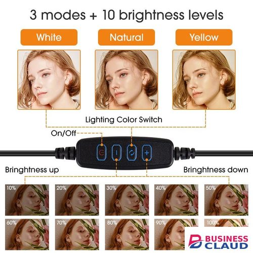 10-Inch Led Ring Light Adjustable 2.1m Stand For Selfie Straight Video Selfie Light Flash in Cables-led-light-flashlight