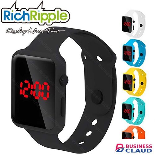 RichRipple LED Digital Watch Students Sports LED Watch Silicone Colorful Watch Electronic Clock Digital Fashion Clock Smart Watch Electronic Watch Wristwatch Wrist Watch For Men & Women in Built-charging-cable-and-22-5w-fast-charging