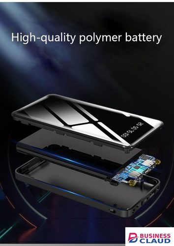 Portable RichRipple 2A Fast Charge Power Banks 10000mAh iPhone&Android Power Bank Universal Portable Mobile Power With Dual USB LED Lamp powerbank in Cable-black