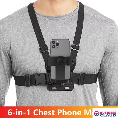 1 PC Adjustable Phone Clip Holder With Chest Strap Fixation Bracket for Sport Camera Mobile Phone Camera Black Holder Accessory in Cables