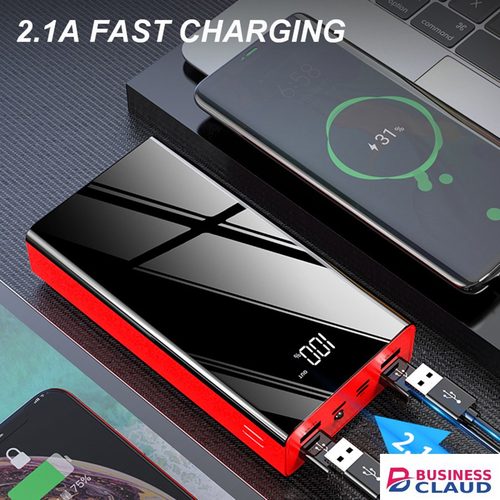 RichRipple Power Banks 40000mah iPhone LED Power Bank ExterBattery USB Large Capacity Mirror Screen Portable for all Phones powerbank