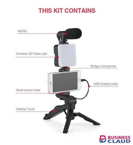 【Promotion】Smartrahalife Tripod Phone Stand with Ring Light and Microphone All in One Video Recording Kit for Content Creators Live Streaming YouTube TikTok in One-video-recording