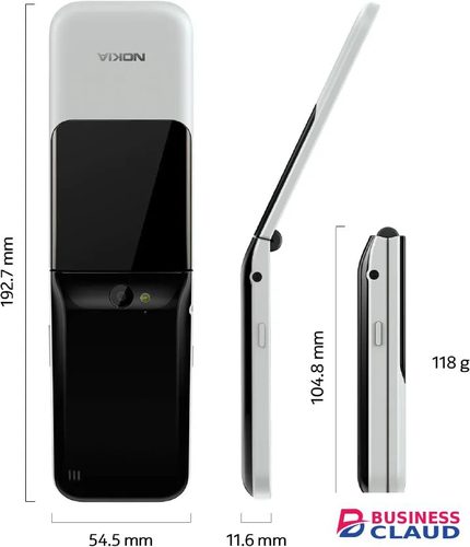 Nokia 2720 Flip Mobile, Mobile Phone, Dual Screen, Equipped with 4G Internet Dual Sim Card 4 GB Internal Memory, 512 MB RAM, Dual SIM Featured phone + FREE GIFTS ( SMARTWATCH+ POWERBANK) in Cables