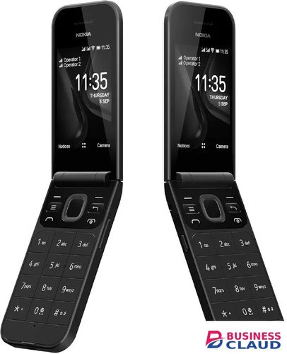 Nokia 2720 Flip Mobile, Mobile Phone, Dual Screen, Equipped with 4G Internet Dual Sim Card 4 GB Internal Memory, 512 MB RAM, Dual SIM Featured phone + FREE GIFTS ( SMARTWATCH+ POWERBANK) in Cables