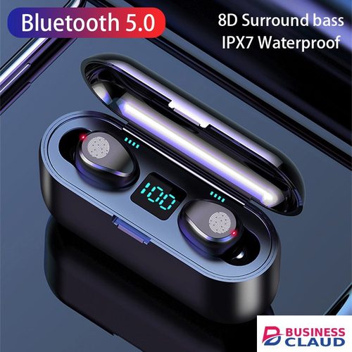 VEDO F9 Bluetooth Earphone Mini True Wireless Stereo Earbuds With LED Digital earPods Display in Cables-led-light-flashlight