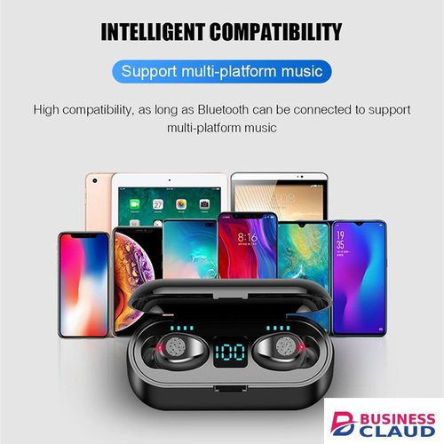 VEDO F9 Bluetooth Earphone Mini True Wireless Stereo Earbuds With LED Digital earPods Display in Cables-led-light-flashlight