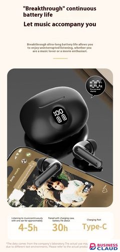 RichRipple New 510C Bluetooth Earphones TWS Wireless Earphone Sports EarPods Digital LED Display Stereo Earphones with Mic 5.3 Bluetooth Type-C In Ear Earbuds With Battery Display