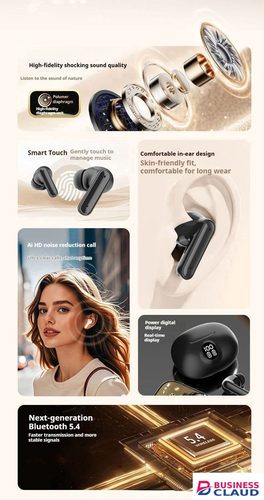 New RichRipple New 510C Bluetooth Earphones TWS Wireless Earphone Sports EarPods Digital LED Display Stereo Earphones with Mic 5.3 Bluetooth Type-C In Ear Earbuds With Battery Display in Cables-led-light-flashlight