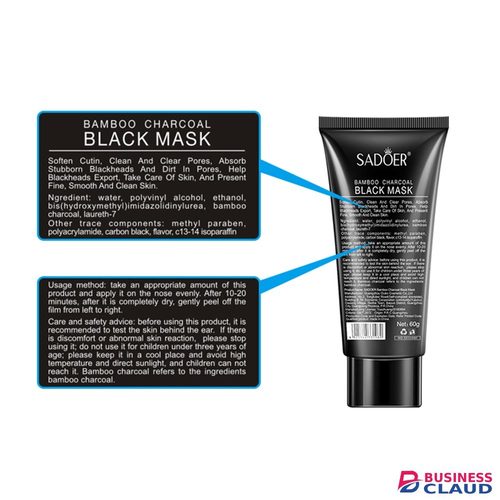 SADOER Blackhead removing, pore shrinking, acne removing, nasal mask for deep cleaning, tear off, facial mask for men and women