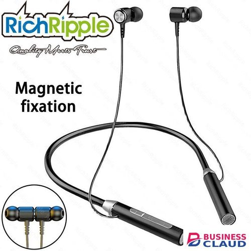 RichRipple G01 Bluetooth Sports Earphones 5.0 Wireless Headphones Wired Magnetic Sports Waterproof Neckband Earphones w/Mic in-Ear, IPX4 Sweatproof Deep Bass Headset for Phone Call Music Sports in Cables-led-light-flashlight