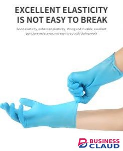 100 Blue Nitrile PVC Gloves Food Grade Medical Latex Rubber Chef Kitchen Cooking Tattoo - SMALL