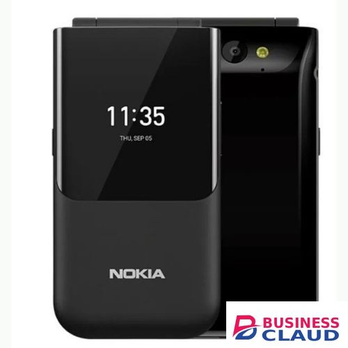 Nokia Flip 2720 Mobile, Mobile Phone, Dual Screen, Equipped with 4G Internet - Long Battery Life - Compact and Strong Dual Sim Card 4 GB Internal Memory, 512 MB RAM, Dual SIM in Cables-led-light-flashlight