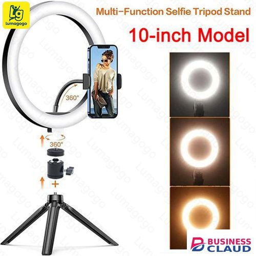 10inch/ 8inch 26cm LED Selfie Ring Light Circle Fill Light+2-in-1 design combines the phone holder in 1-design-combines-the-phone-holder