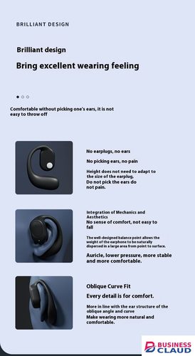Bluetooth Earphone Bone Conduction In Left Ear Hanging Ear High Power Stereo Ear Noise Reduction Waterproof Running Sports Wireless Earpods Mobile Accessories for iOS Android Phones Earphones in Left-ear-hanging-ear-high-power-stereo-ear-noise-reduction-wat