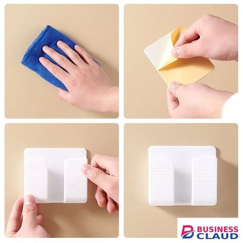 Free Wall Mounted Storage Box Multifunction Punch Free Organizer TV Remote Control DIY Mobile Phone Plug Charging Holder in Built-charging-cable-and-22-5w-fast-charging