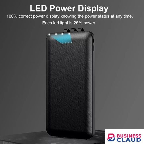 Portable 3 Cables Powerbank 10000mAh With Phone Holder Function Power Bank 3-Wire Portable Power Charging Bank Fast Charger with Phone Holder Function in Cables-led-light-flashlight