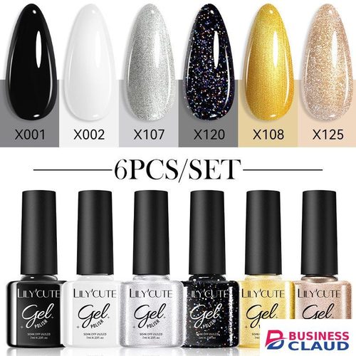 6PCS/SETS 7ML Colors Gel Nail Polish Solid Color Gel Verni Semi Permanent Soak off UV LED Gel Nail Varnish Nail Gel Set