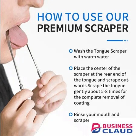 Tongue Scrapper, Stainless Steel U shaped Tongue Cleaner, Promotes Fresh Breath and Oral Health