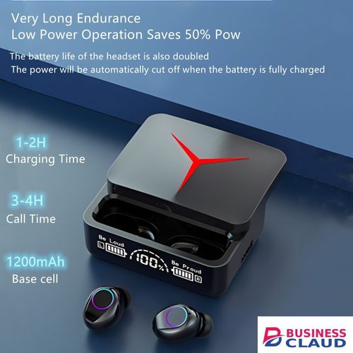 RichRipple TWS M90 Pro Bluetooth Earphone 5.3 Earphones Wireless Earpods Touch Control Gaming HIFI Stereo Sound Noise Reduction With Mic in Cables-led-light-flashlight